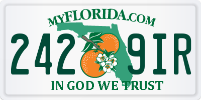 FL license plate 2429IR