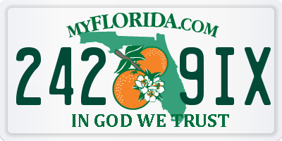 FL license plate 2429IX