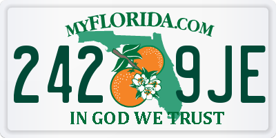FL license plate 2429JE