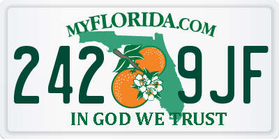 FL license plate 2429JF