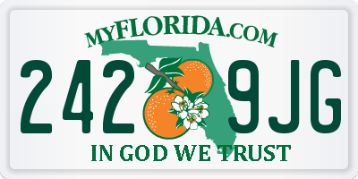 FL license plate 2429JG