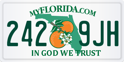 FL license plate 2429JH