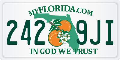 FL license plate 2429JI
