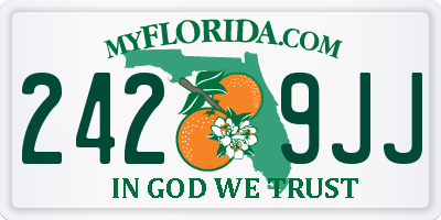 FL license plate 2429JJ