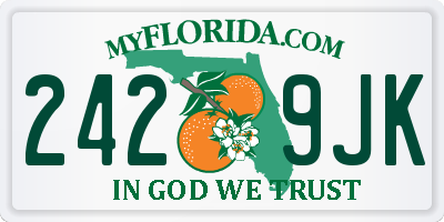FL license plate 2429JK