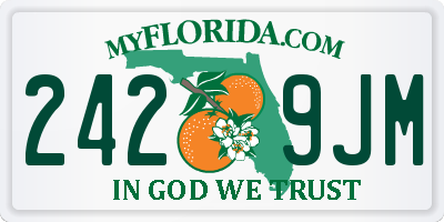 FL license plate 2429JM