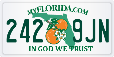 FL license plate 2429JN