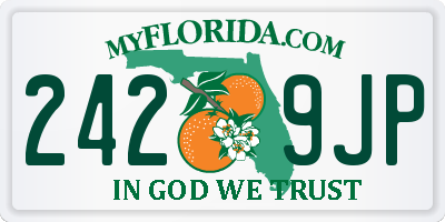 FL license plate 2429JP