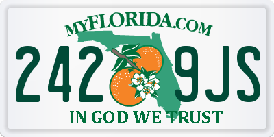 FL license plate 2429JS