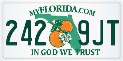 FL license plate 2429JT