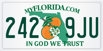 FL license plate 2429JU