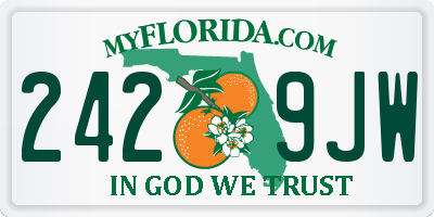 FL license plate 2429JW
