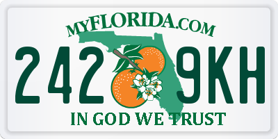 FL license plate 2429KH
