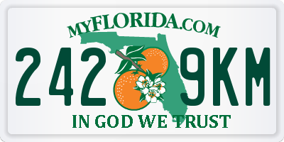 FL license plate 2429KM