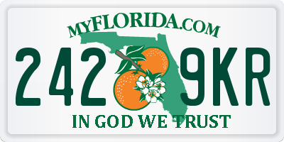 FL license plate 2429KR