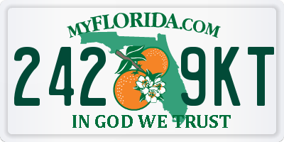 FL license plate 2429KT