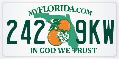 FL license plate 2429KW