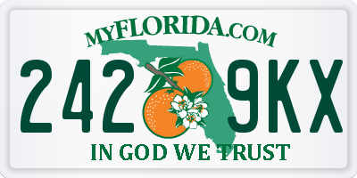 FL license plate 2429KX