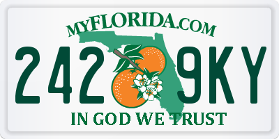 FL license plate 2429KY