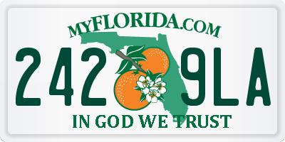 FL license plate 2429LA