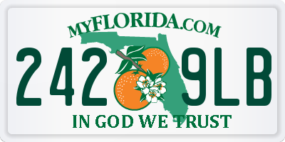 FL license plate 2429LB