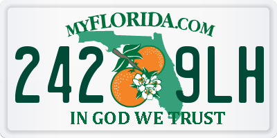 FL license plate 2429LH