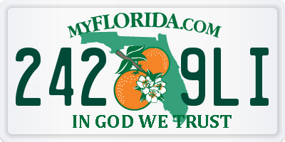 FL license plate 2429LI