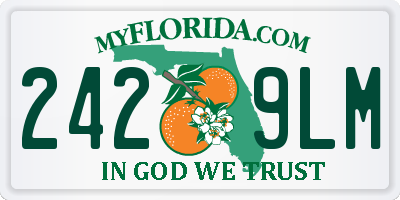 FL license plate 2429LM
