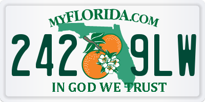 FL license plate 2429LW