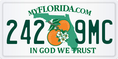 FL license plate 2429MC