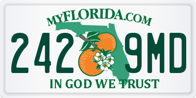 FL license plate 2429MD