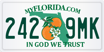 FL license plate 2429MK