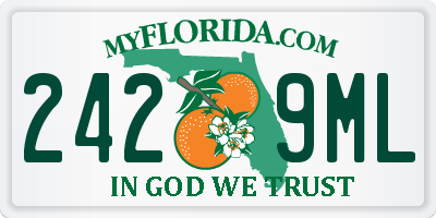 FL license plate 2429ML