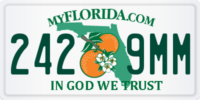 FL license plate 2429MM