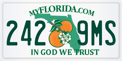 FL license plate 2429MS