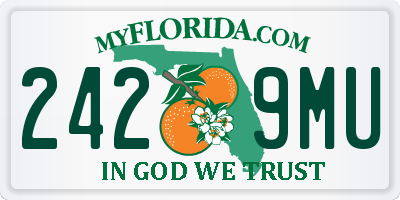 FL license plate 2429MU