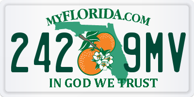FL license plate 2429MV