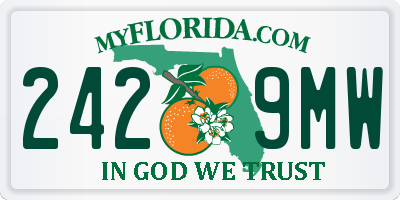 FL license plate 2429MW