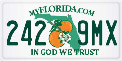 FL license plate 2429MX