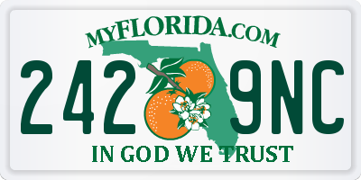 FL license plate 2429NC