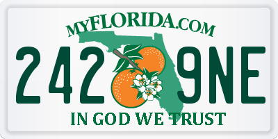 FL license plate 2429NE