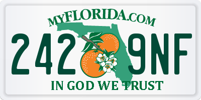 FL license plate 2429NF