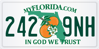FL license plate 2429NH
