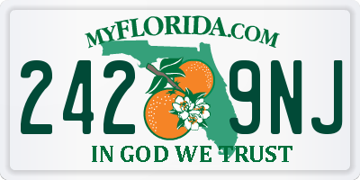 FL license plate 2429NJ