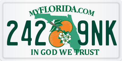 FL license plate 2429NK