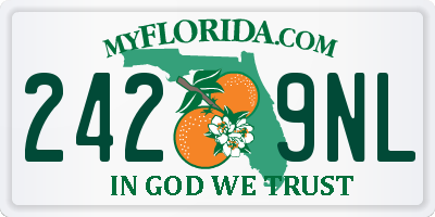 FL license plate 2429NL