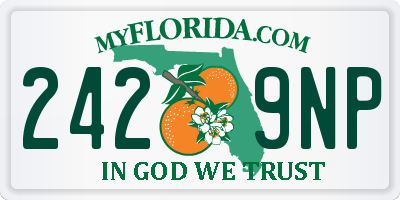 FL license plate 2429NP