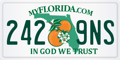 FL license plate 2429NS
