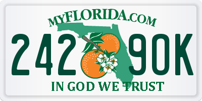 FL license plate 2429OK