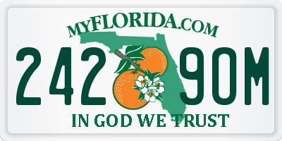 FL license plate 2429OM